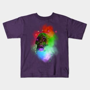 Space skull oval Kids T-Shirt